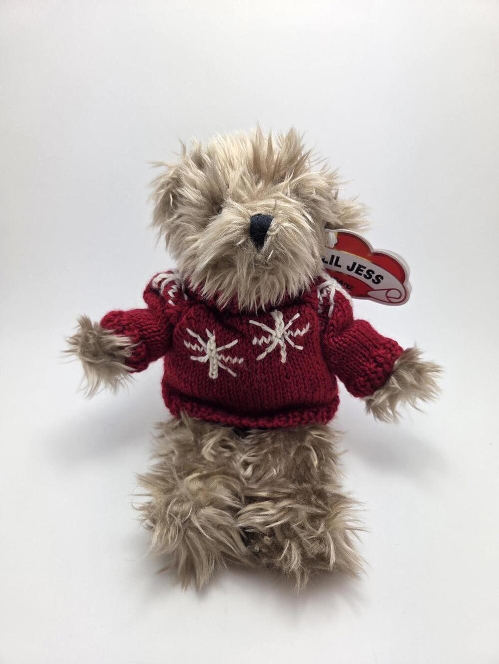 Vintage "Lil Jess" Ganz Teddy Bear Plush Red Sweater (7 inch) New with Tags